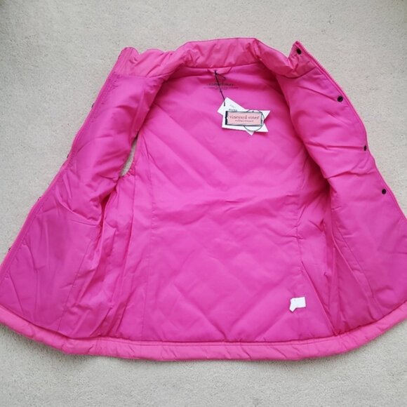 NWT Vineyard Vines Quilted Mountain Weekend Vest in Fuschia Pink szXS - Picture 11 of 16